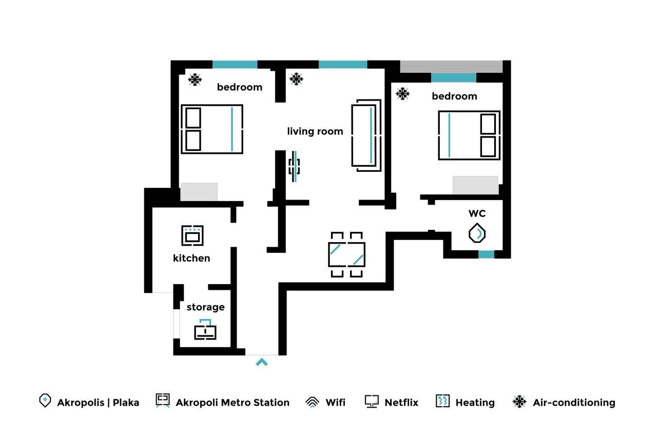 Acropolis Heart 2Bd Apartment In Plaka By Upstreet Athen Eksteriør bilde